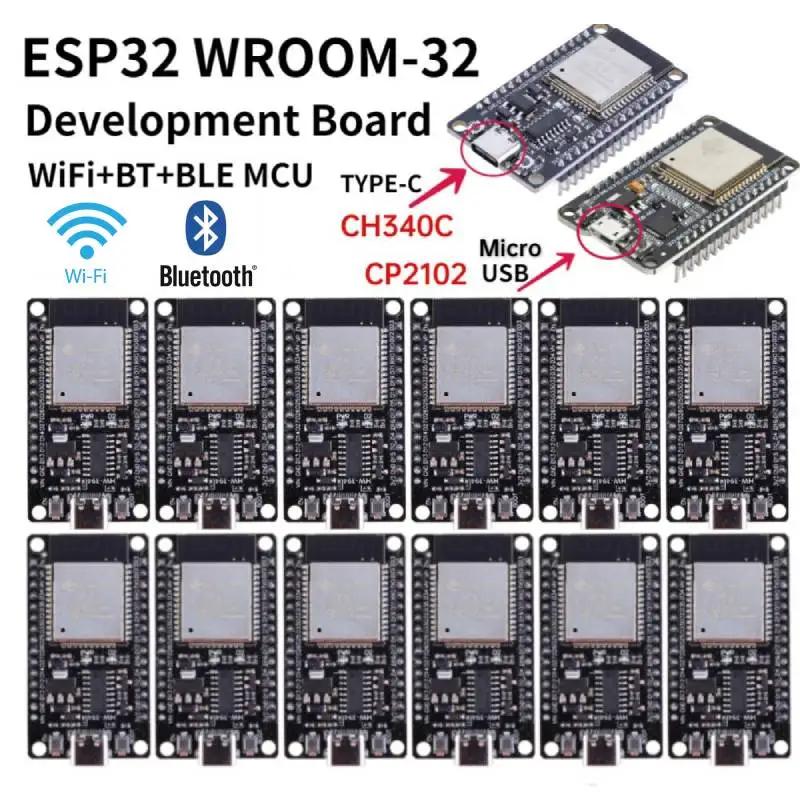 ESP32 WROOM-32   TYPE-C,  + ,  Һ  ھ  , CH340C/ USB CP2102
